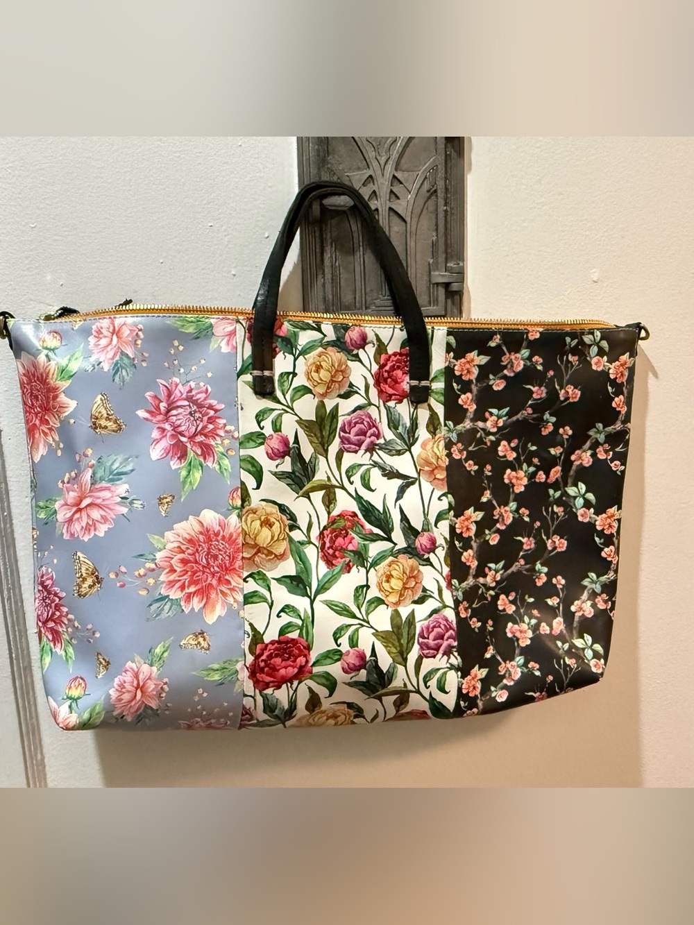 Clare V floral zip top tote - Picture 1 of 7